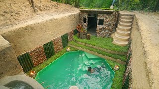 Building Premium Underground Rock House and Swimming Pool