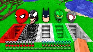 I Found SPIDER MAN VENOM BATMAN GREEN GOBLIN MILES MORALES UNDERGROUND HOUSE in Minecraft