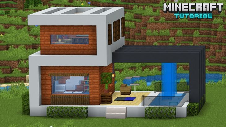 Minecraft Tutorial: How to Build a Modern Underground House – Easy #22