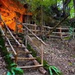 Super Shelter Building Under the Rock, Camping in Heavy Rain-Thunder,  Bushcraft, Underground House
