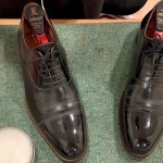 【スコッチグレイン靴磨き日記】1ヶ月半年始2 厚塗りが招いた靴磨き大失敗