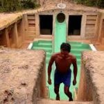 90 Days Built Underground Temple Tunnel and Water Slide Pool
