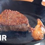 【肉磨きASMR】表面カリッカリ、中はしっっとり焼き上げたランプステーキが至高の旨さだった件