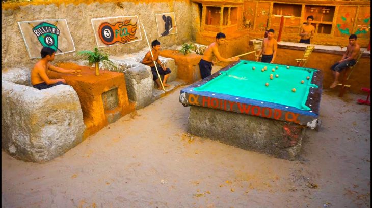 Build Modern Underground House With Billiards Tournament